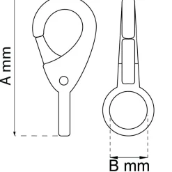 KARBINHAKE 249B-0 NICKEL 70MM