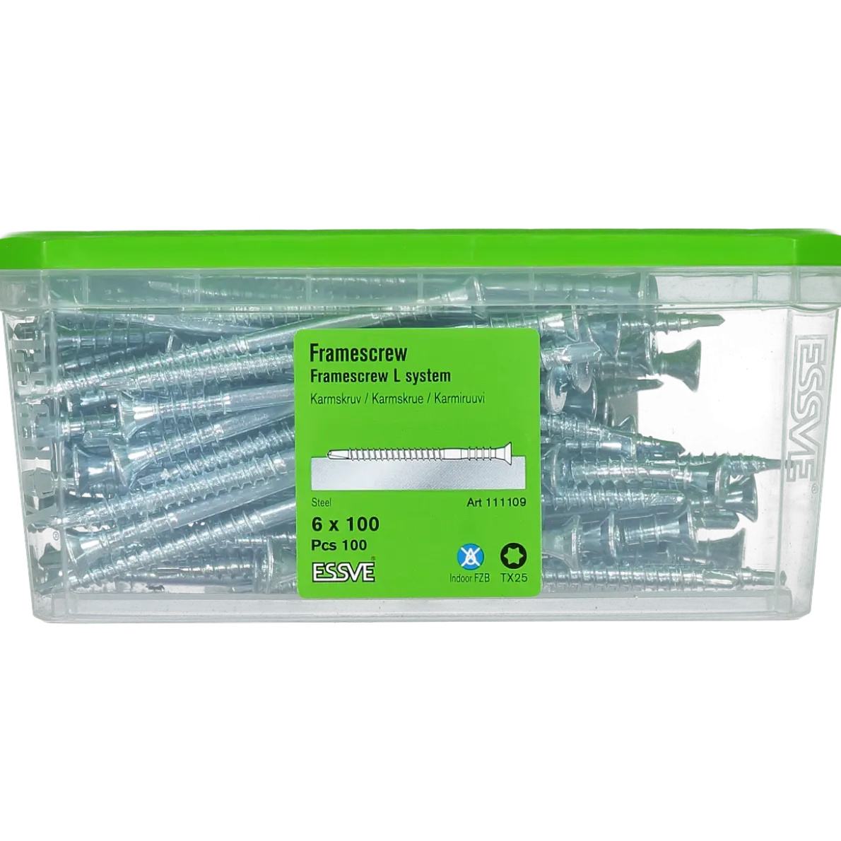 KARMSKRUV L BORRSPETS FZB 6X100 100ST