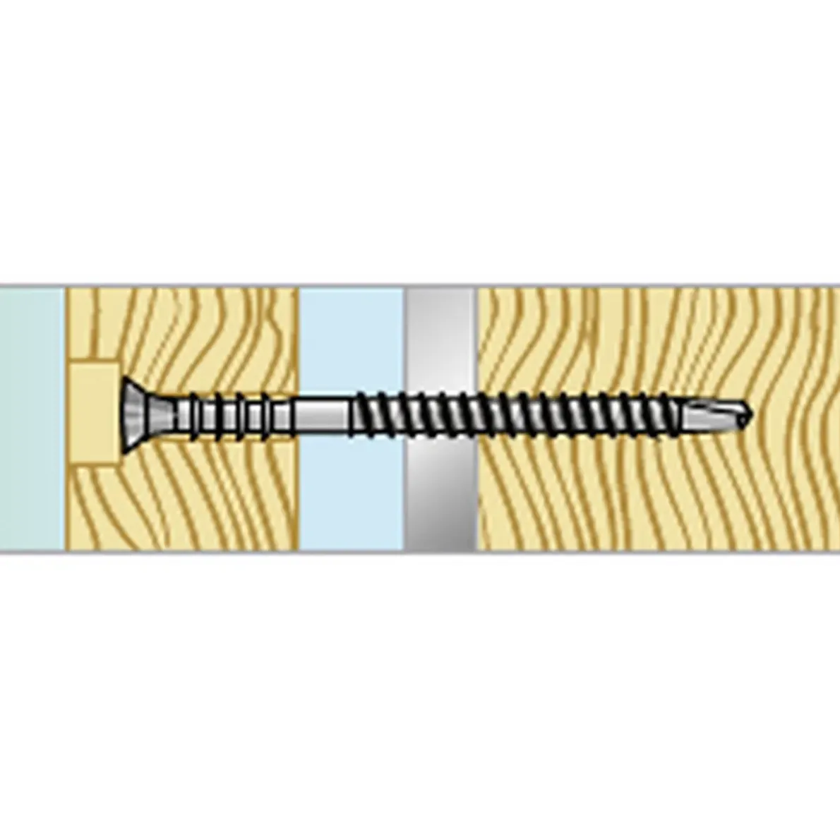 KARMSKRUV L BORRSPETS FZB 6X100 100ST