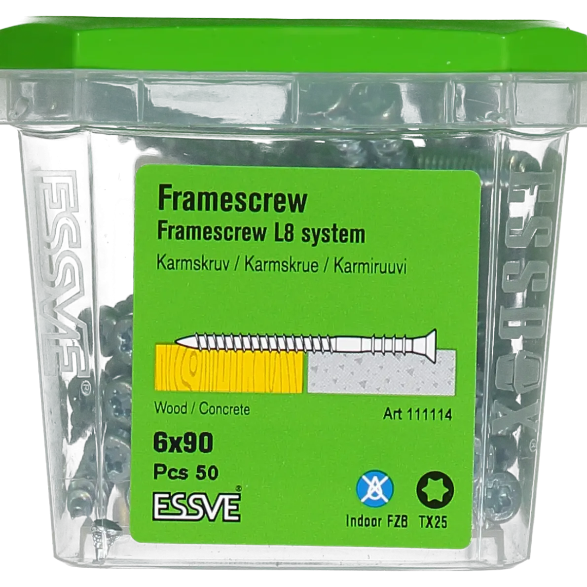KARMSKRUV L8 VASS SPETS FZB 6X90 50ST