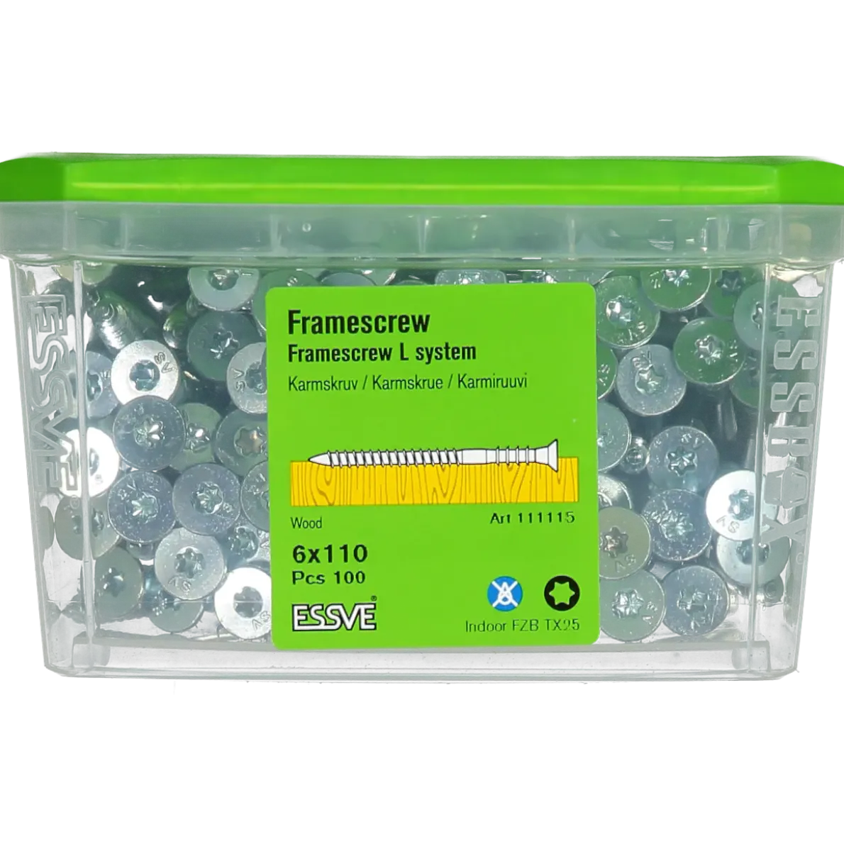 KARMSKRUV L VASS SPETS FZB 6X110 100ST