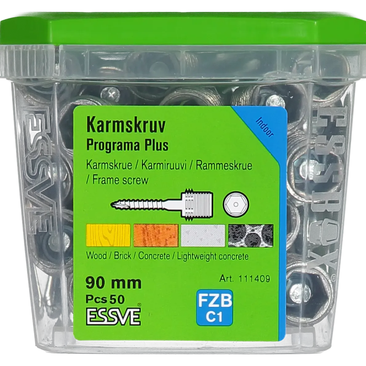 KARMSKRUV PROGRAMA PLUS 90MM 50ST