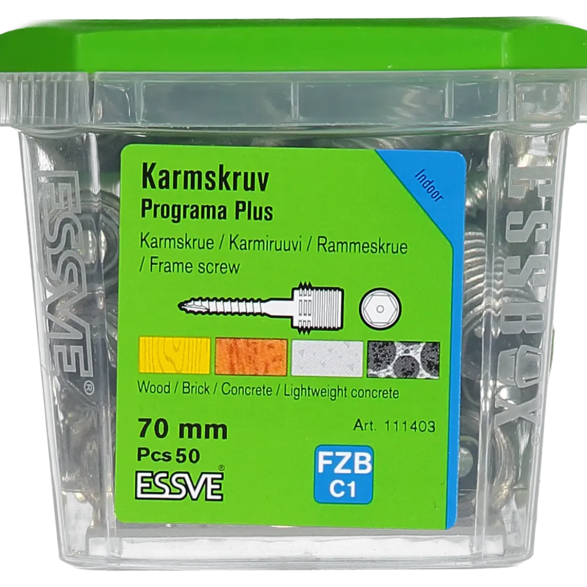 KARMSKRUV PROGRAMA PLUS 70MM 50ST