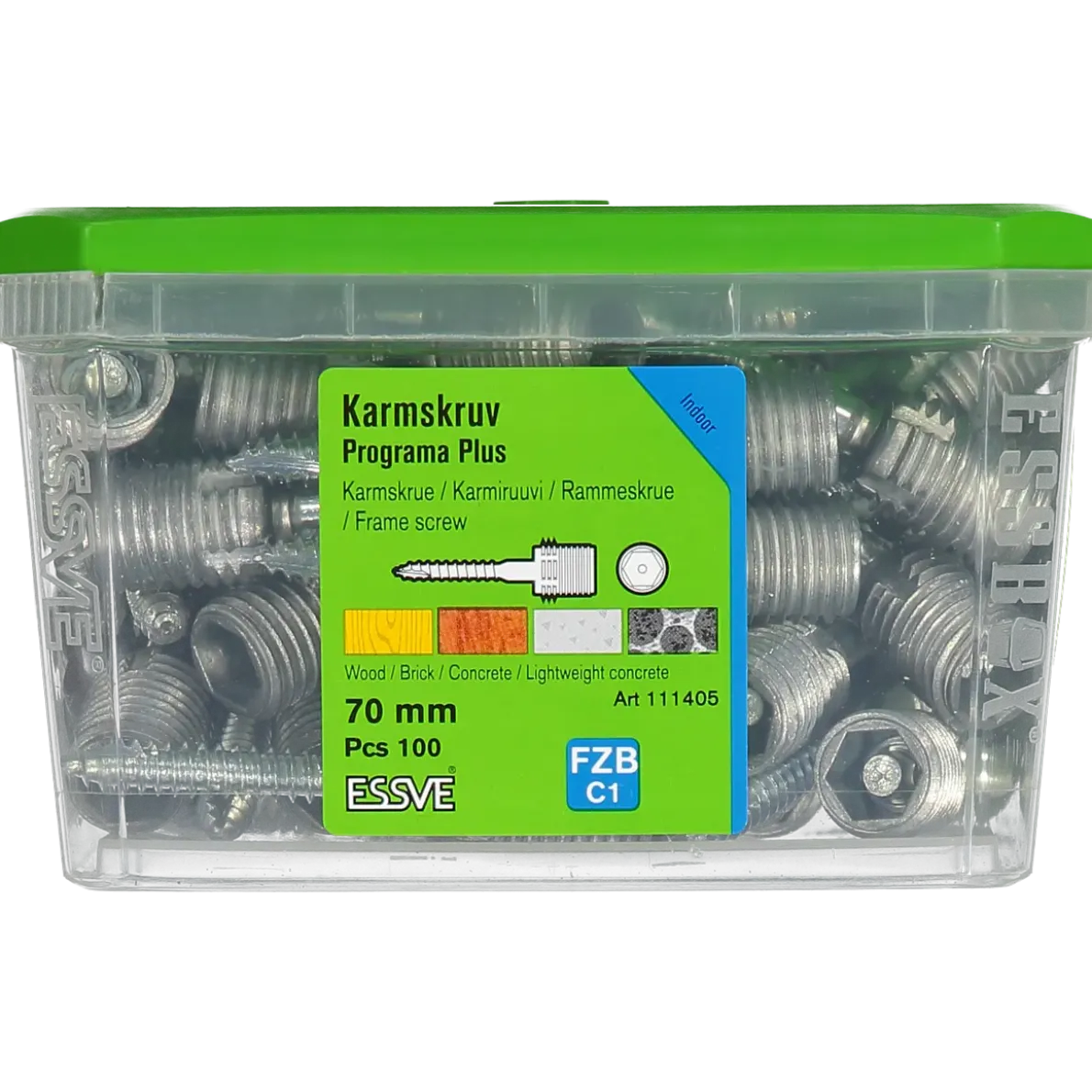 KARMSKRUV PROGRAMA PLUS 70MM 100ST