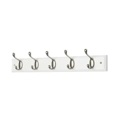 KLÄDHÄNGARE ERA 5-KROK VIT/M NICKEL 73X560MM