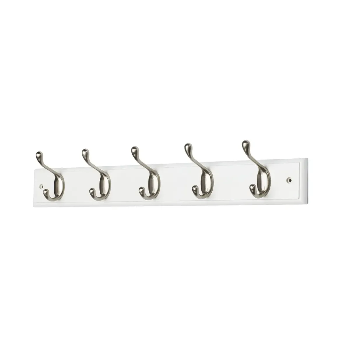KLÄDHÄNGARE ERA 5-KROK VIT/M NICKEL 73X560MM