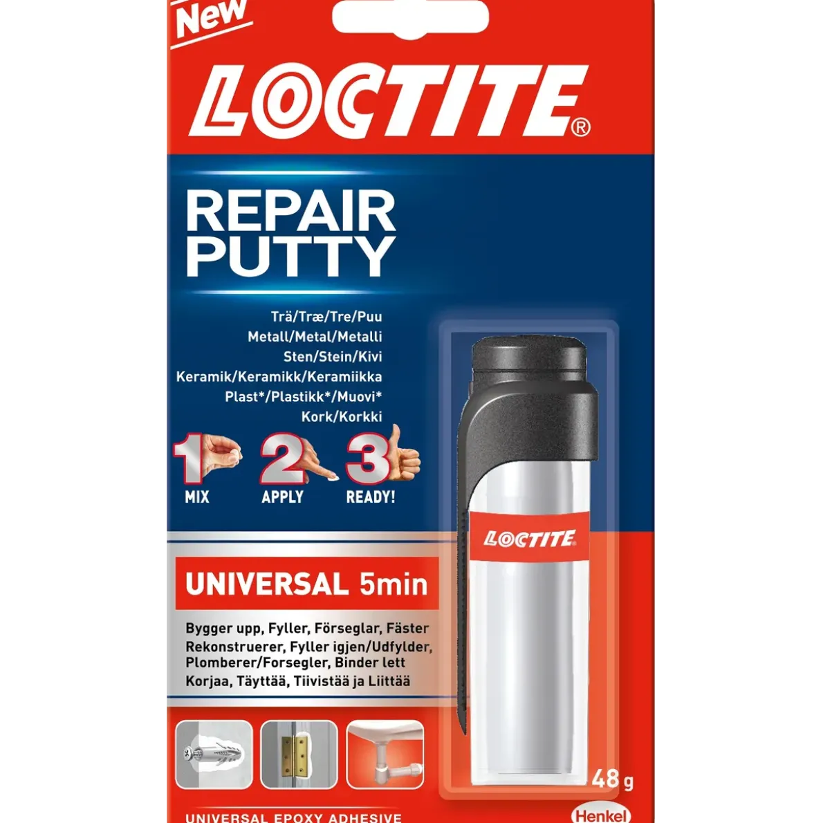 KNÅDEPOXY REPAIR PUTTYEPOXY GRÅ 48G