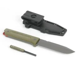 KNIV I HÖLSTER FULL-TANG DOLK MED HÖLSTER OCH TÄNDSTÅL