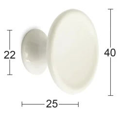 KNOPP ARON PLAST VIT D40MM 2ST