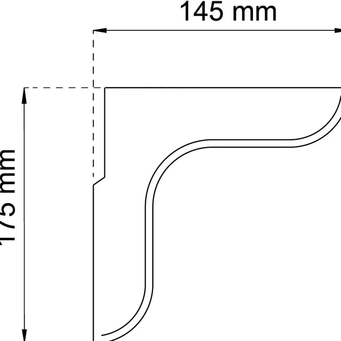 KONSOL 166 VIT 145X175MM