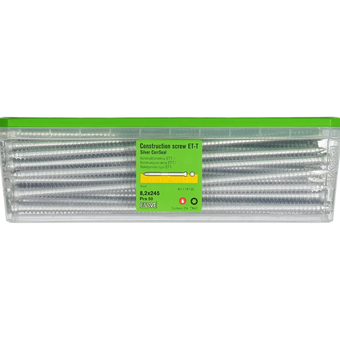 KONSTRUKTIONSSKRUV ET-T TX40 CYL CORRSEAL 8,2X245 50ST