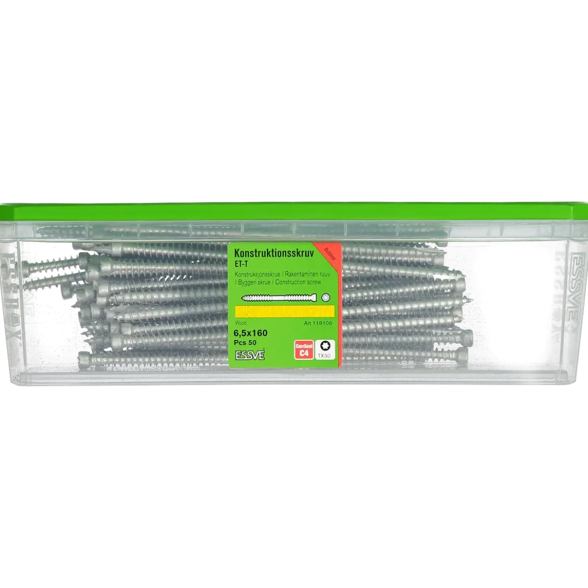 KONSTRUKTIONSSKRUV ET-T TX30 CYL CORRSEAL 6,5X160 50ST