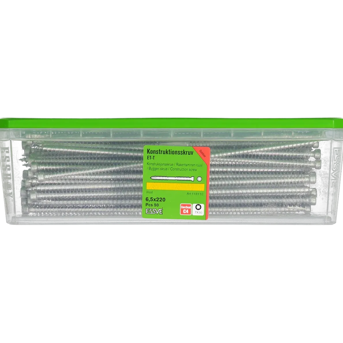 KONSTRUKTIONSSKRUV ET-T TX30 CYL CORRSEAL 6,5X220 50ST