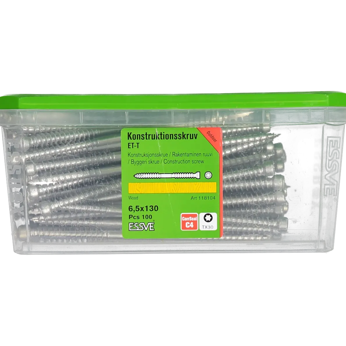 KONSTRUKTIONSSKRUV ET-T TX30 CYL CORRSEAL 6,5X130 100ST