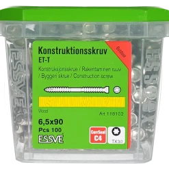 KONSTRUKTIONSSKRUV ET-T TX30 CYL CORRSEAL 6,5X90 100ST