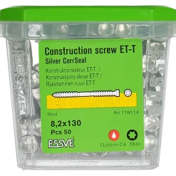 KONSTRUKTIONSSKRUV ET-T TX40 CYL CORRSEAL 8,2X130 50ST