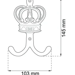 KROK CROWN SMIDE 145X103MM