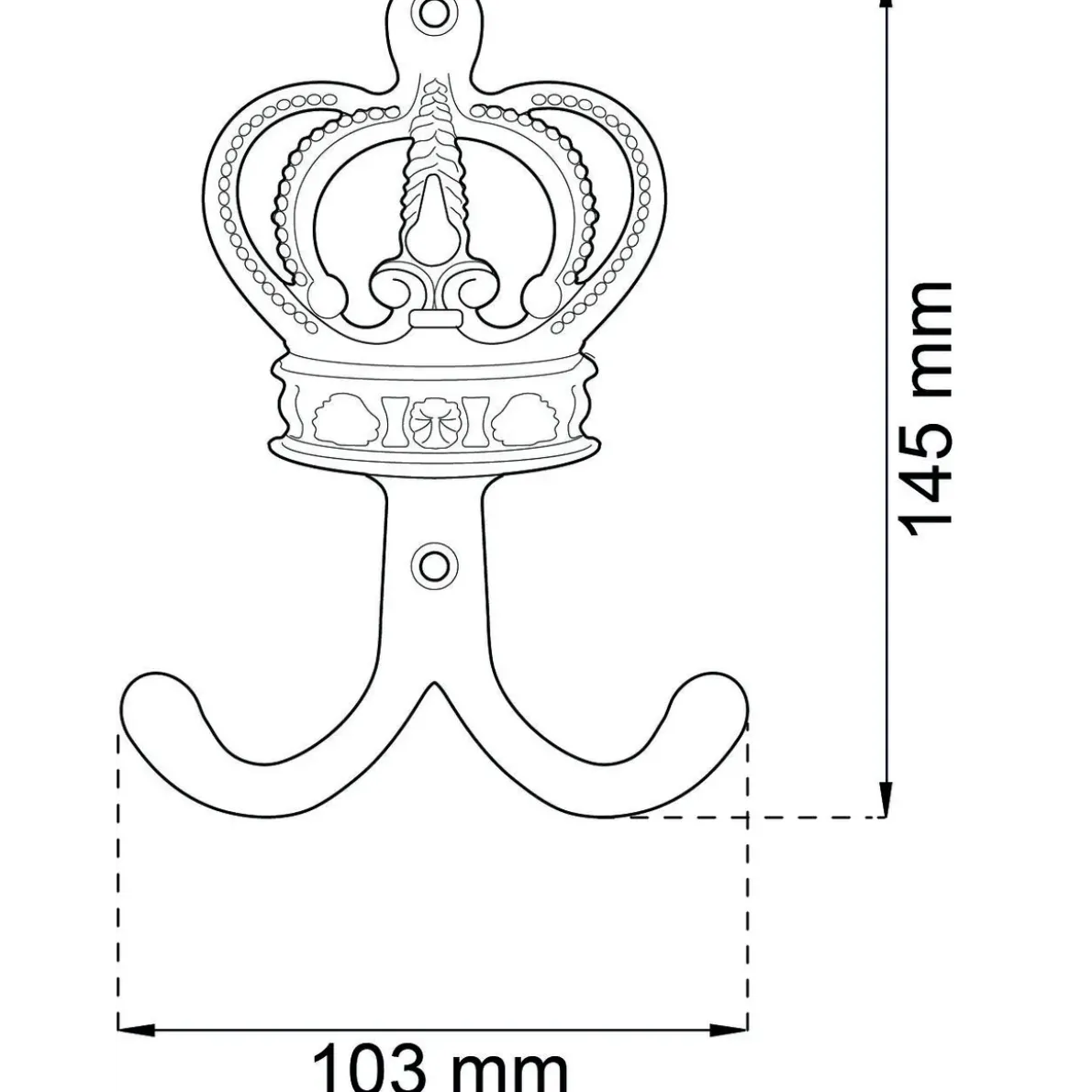 KROK CROWN SMIDE 145X103MM