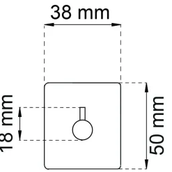 KROK FLAIR SVART 50X38MM