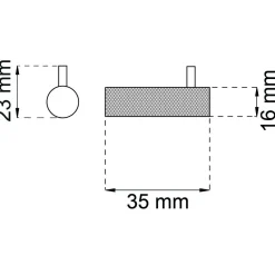 KROK LEXINGTON SVART D16MM