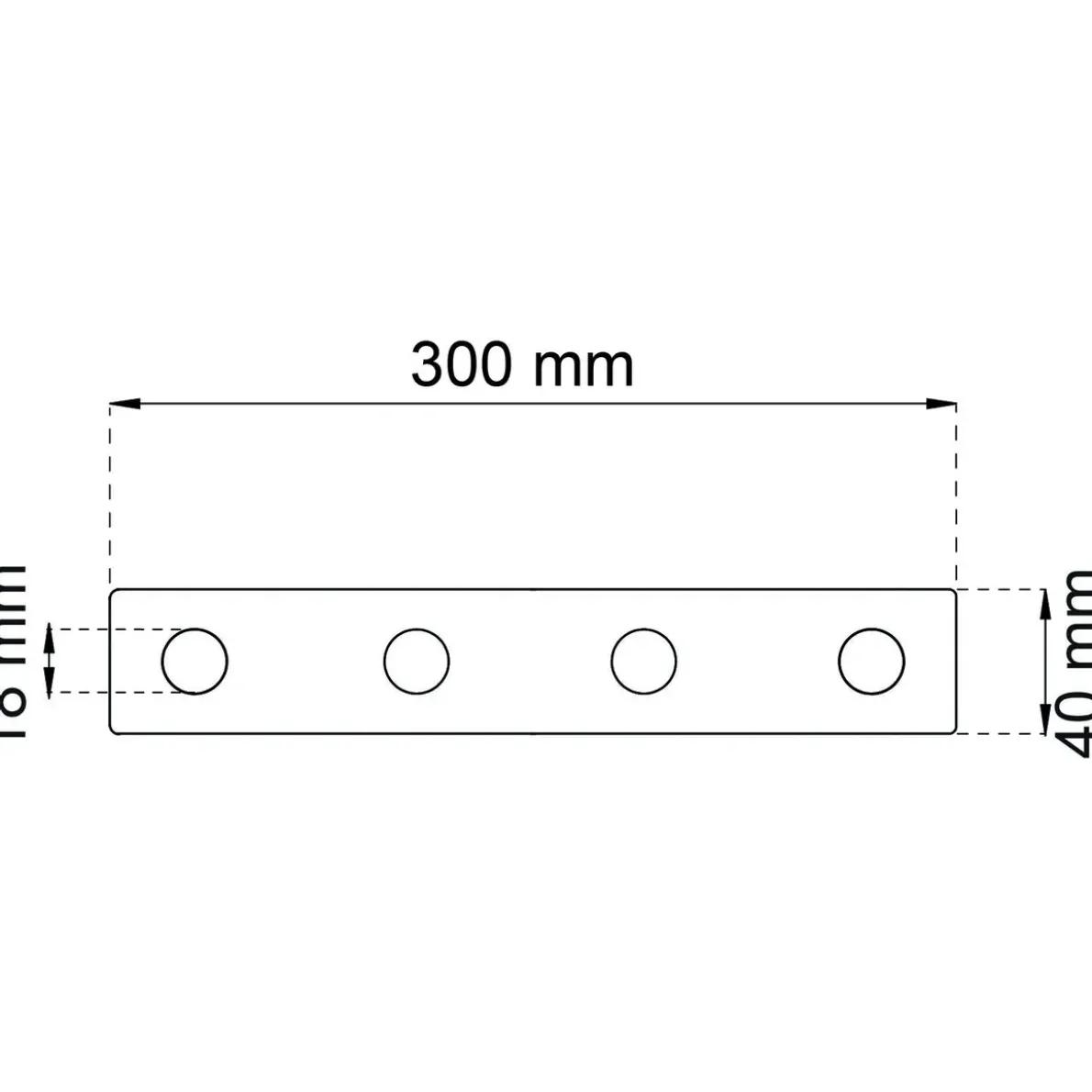 KROKRAD 1368-4 KROM 40X300MM SB