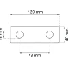 KROKRAD 1368-2 SVART 40X120MM