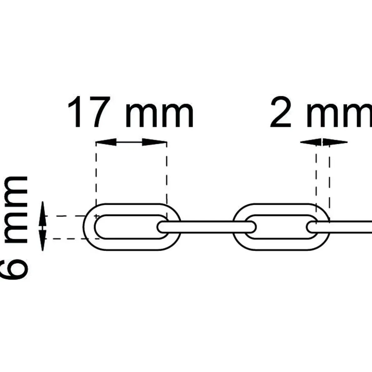 KÄTTING 400-1 MÄSS 6X17MM 2M