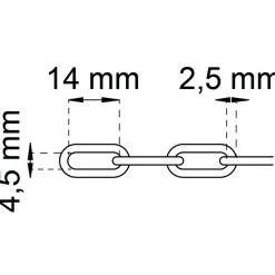 KÄTTING 250-3 NICKEL 4,5X14MM 2M