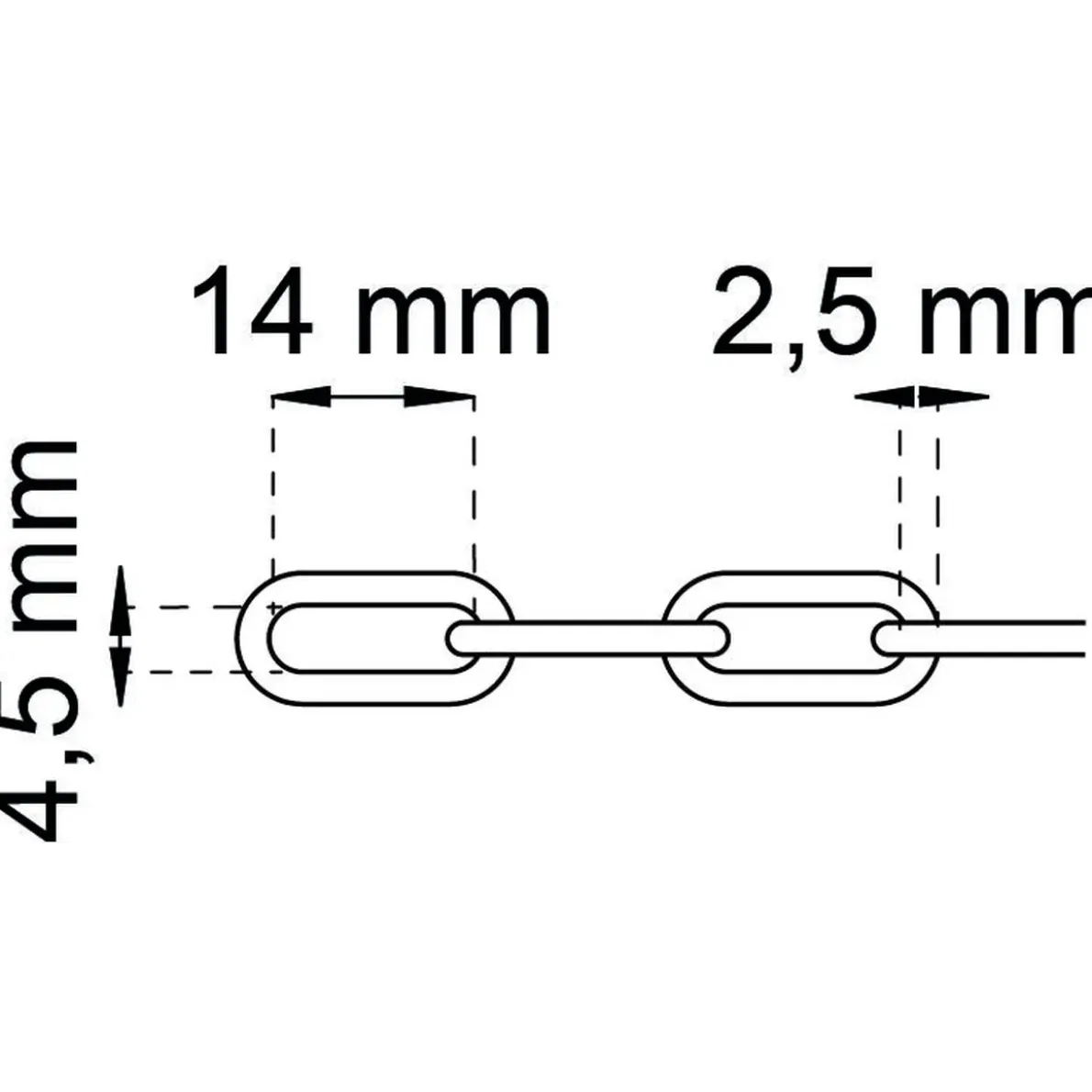 KÄTTING 250-3 NICKEL 4,5X14MM 2M
