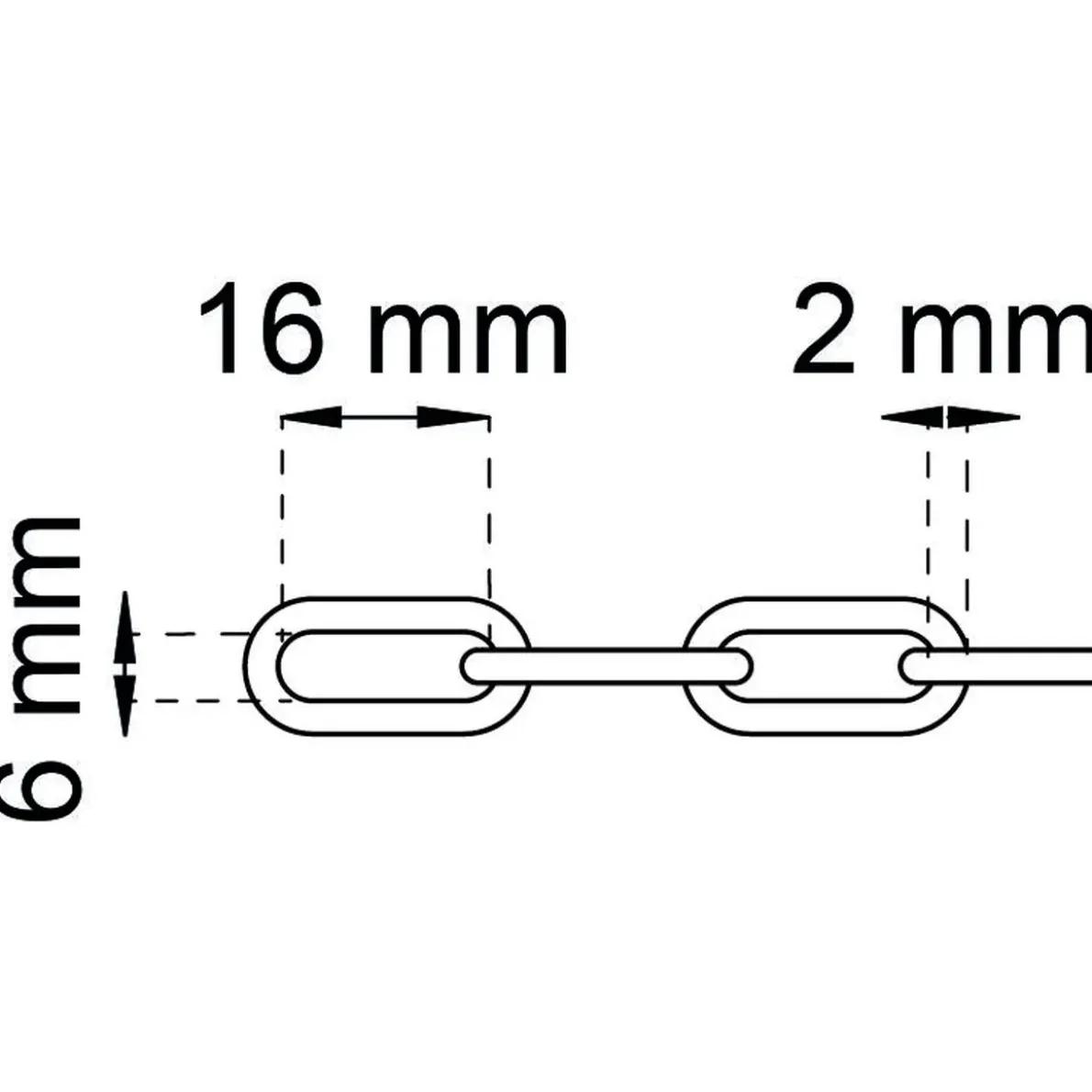 KÄTTING 100-11 VIT 6X16MM 2M