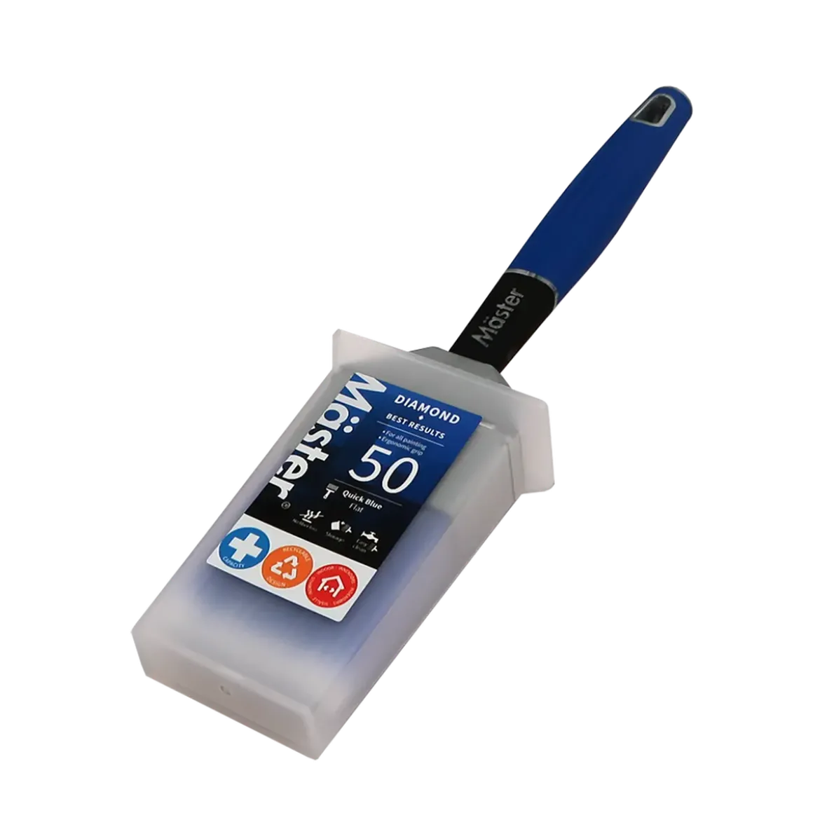 LACKPENSEL SNEDSTÄLLD DIAMOND QUICK BLUE 50MM