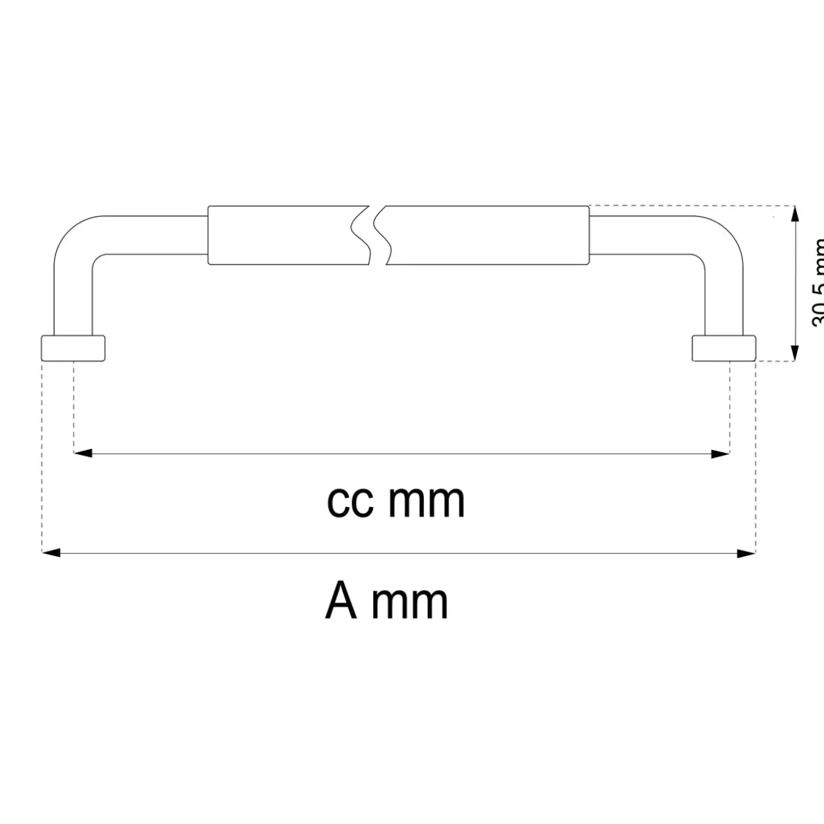 LÅDHANDTAG MAJA KROM CC96MM 2ST