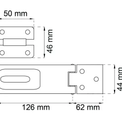 LEDHASP 2365 SVART 126MM