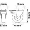 LÄNKHJUL 4107 BROMS D75MM
