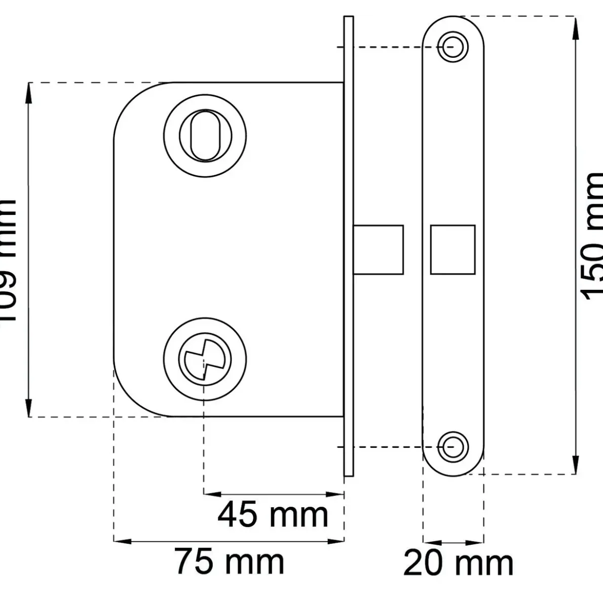 LÅSHUS 62016 FÖR CYLINDER