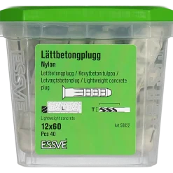 LÄTTBETONGPLUGG NYLON 12X60 40ST