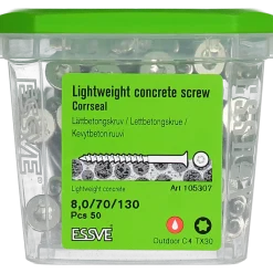 LÄTTBETONGSKRUV FÖRSÄNKT HUVUD TX30 CORRSEAL 8X130 50ST