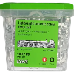 LÄTTBETONGSKRUV HL-W WAFER HUVUD CORRSEAL 10X185 30ST