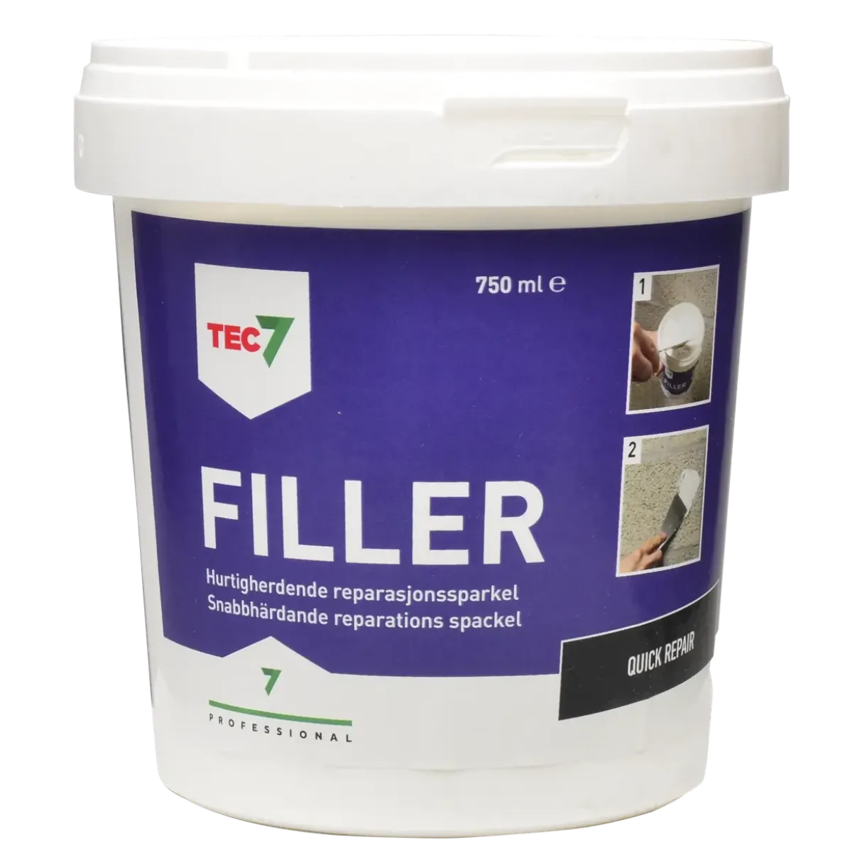 LÄTTSPACKEL FILLER BURK SNABBHÄRDANDE 750ML