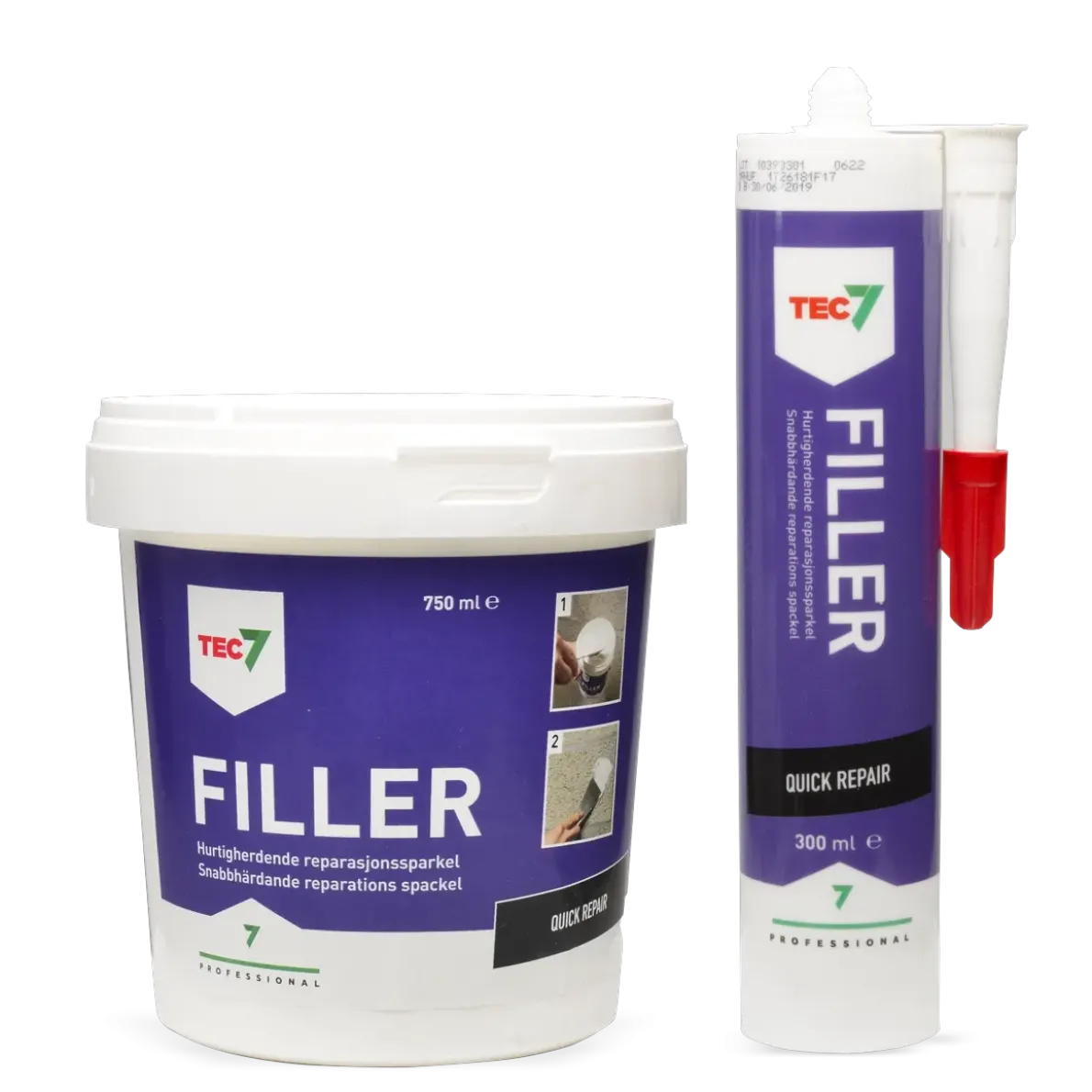 LÄTTSPACKEL FILLER BURK SNABBHÄRDANDE 750ML