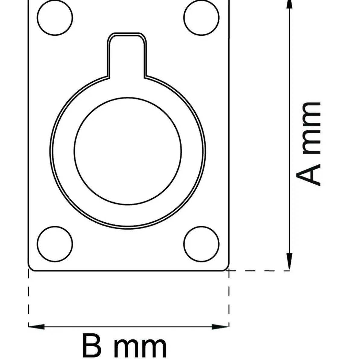 LUCKHANDTAG 587 B KROM 60X48MM