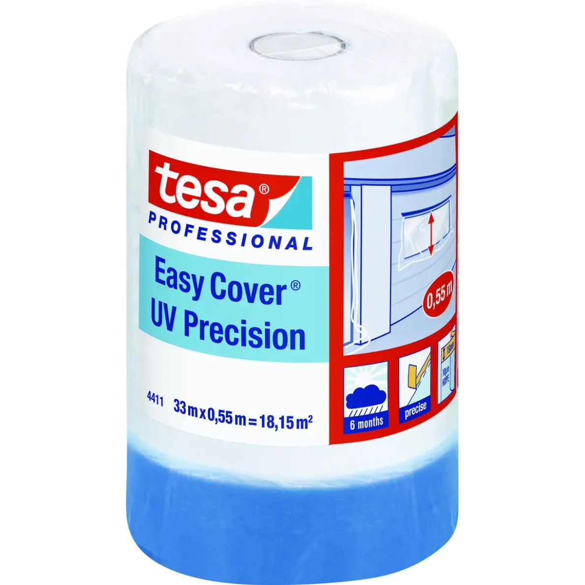 MASKERINGSFOLIE EASY COVER UV PRECISION33MX550MM
