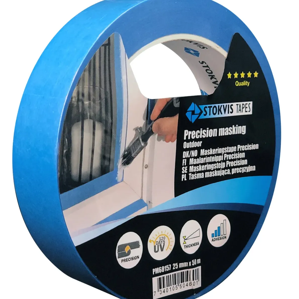 MASKERINGSTEJP PRECISION BLÅ 25MMX50M PM681572550
