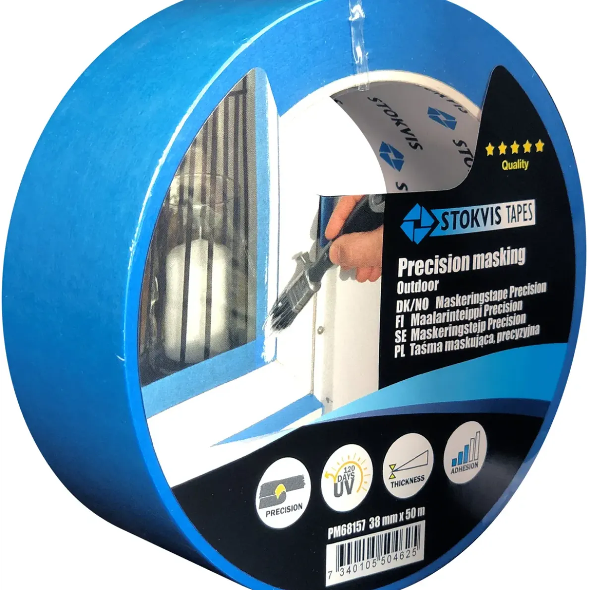 MASKERINGSTEJP PRECISION BLÅ 38MMX50M