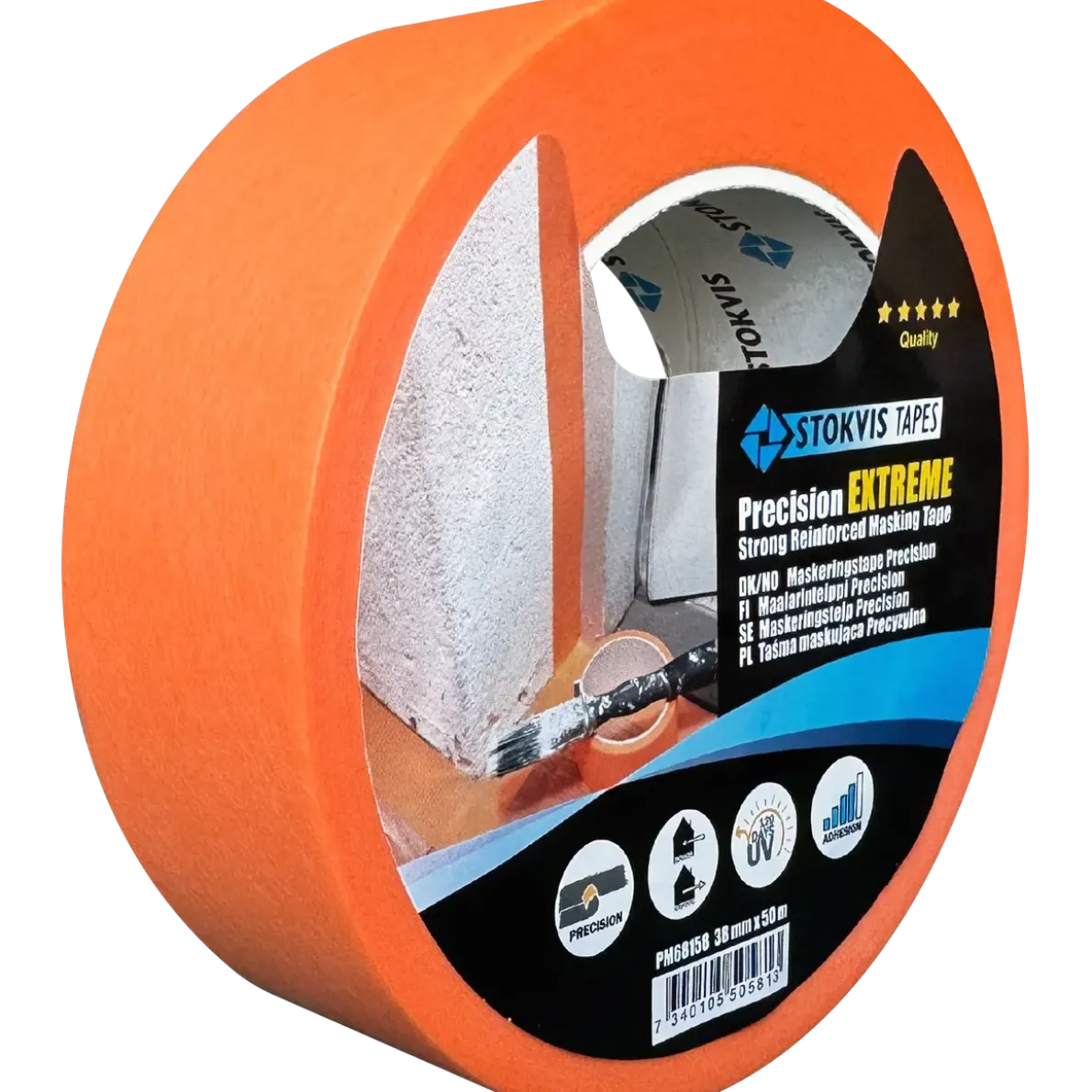 MASKERINGSTEJP PRECISION EXTREME ORANGE 38 MM 50M