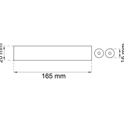 MÖBELANKARE 26500-1 VIT 165MM