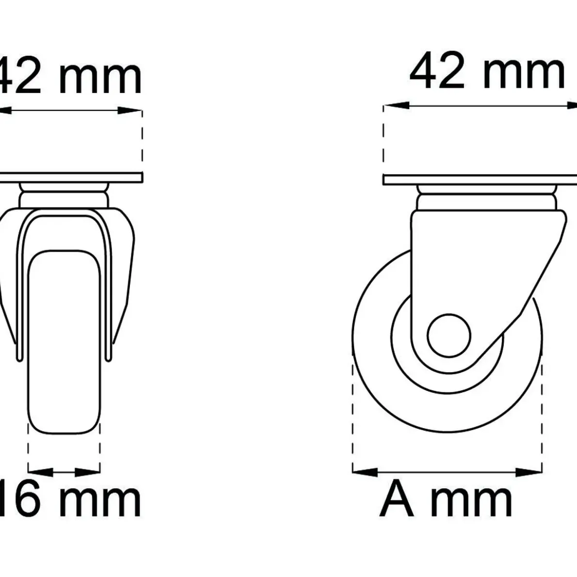 MÖBELHJUL 5348 D38MM 4ST