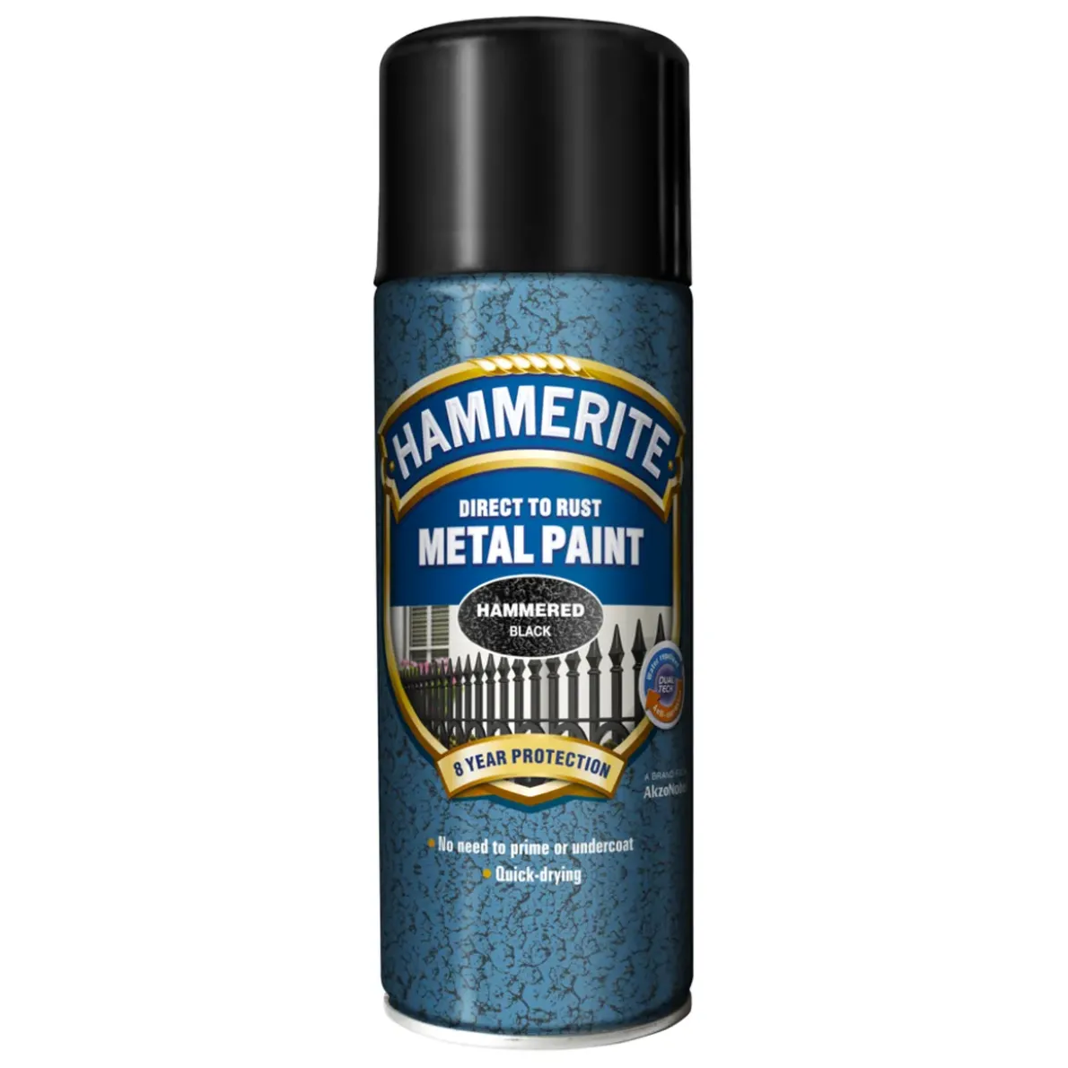 METALLFÄRG HAMMER EFFECT SPRAY BLACKMETALL 0,4L