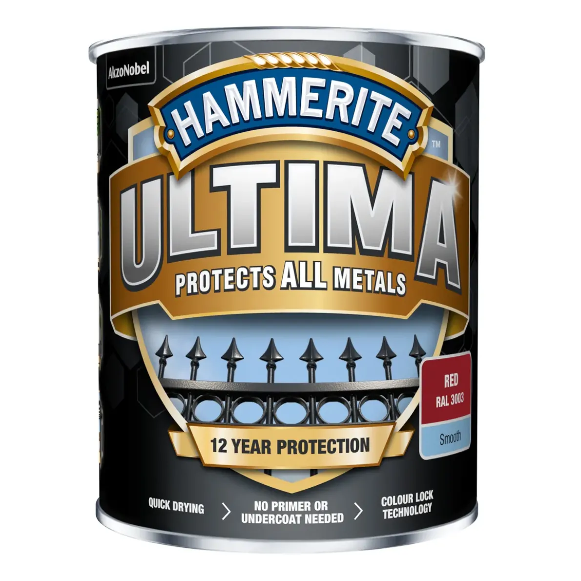 METALLFÄRG ULTIMA SMOOTH RED0,75L