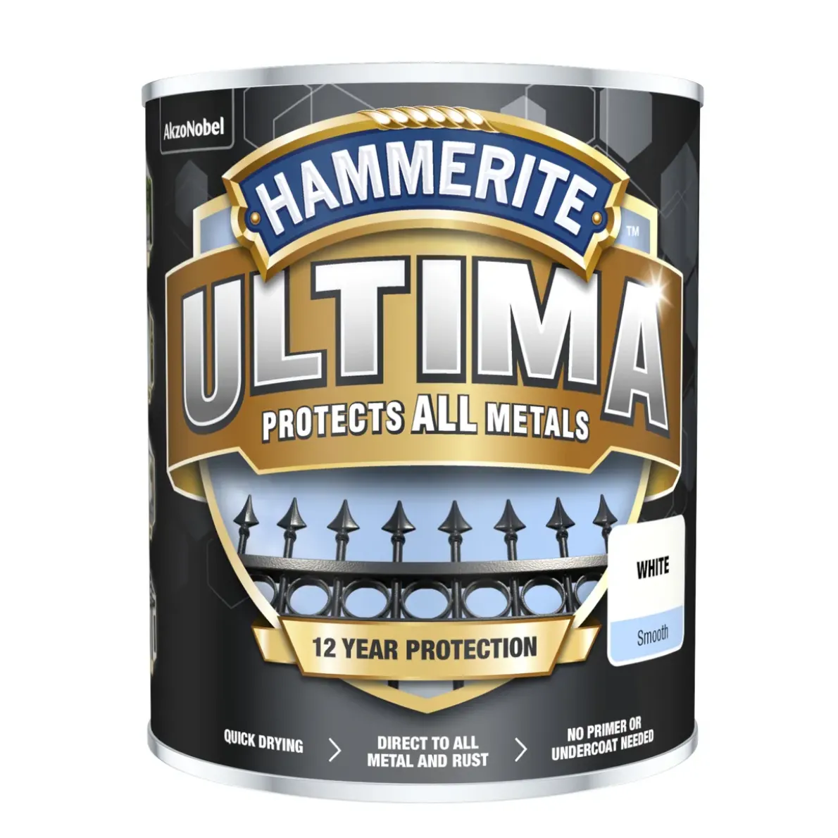 METALLFÄRG ULTIMA SMOOTH WHITE0,25L